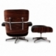 Furmod Eames Lounge Chair inspirada em couro sintético