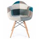 furmod Patchwork Chair XL Style Blauw