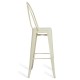 Metal industrial stool Bistro Style with backrest