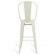 Metal industrial stool Bistro Style with backrest