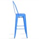 Metal industrial stool Bistro HB Brush with backrest