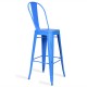 Metal industrial stool Bistro HB Brush with backrest