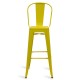 Metal industrial stool Bistro Style with backrest