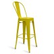 Metal industrial stool Bistro Style with backrest