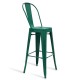 Metal industrial stool Bistro HB Brush with backrest