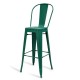 Metal industrial stool Bistro HB Brush with backrest