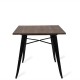 Industriele tafel Bistro Dark Legs Black