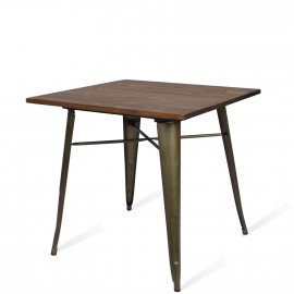 Industriële tafel Bistro Dark Legs Antique