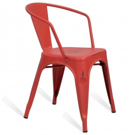 Silla industrial Bistro Brush con brazos