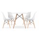 Set van 4 Shark stoelen en 1 James tafel 100 cm