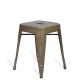 Industrial low stool Bistro Antique