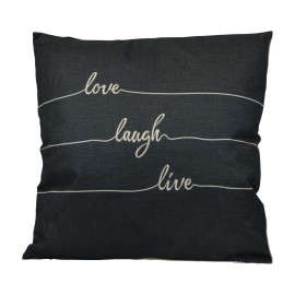 Almofada de decoração Love Laugh Live