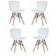 Set van 4 houten torenstoelen New Edition