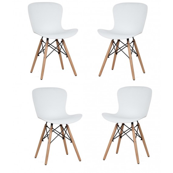 Set van 4 houten torenstoelen New Edition