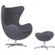furmod Silla Egg Chair con Reposapies