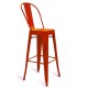 Metal industrial stool Bistro HB Brush with backrest