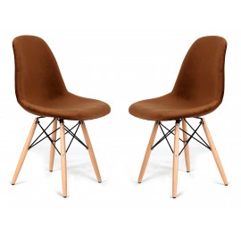 Pack de 2 Sillas Velvet Brown