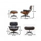 furmod Eames Lounge Chair geïnspireerd kunstleer