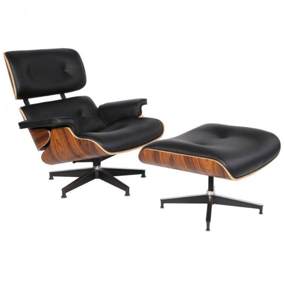 furmod Eames Lounge Chair geïnspireerd kunstleer