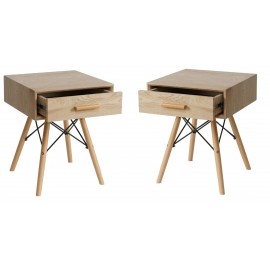 Pack de 2 Mesas de Noche Tower Drawer