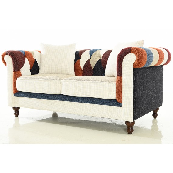 furmod Sofa Chesterfield Patchwork 2 Plazas